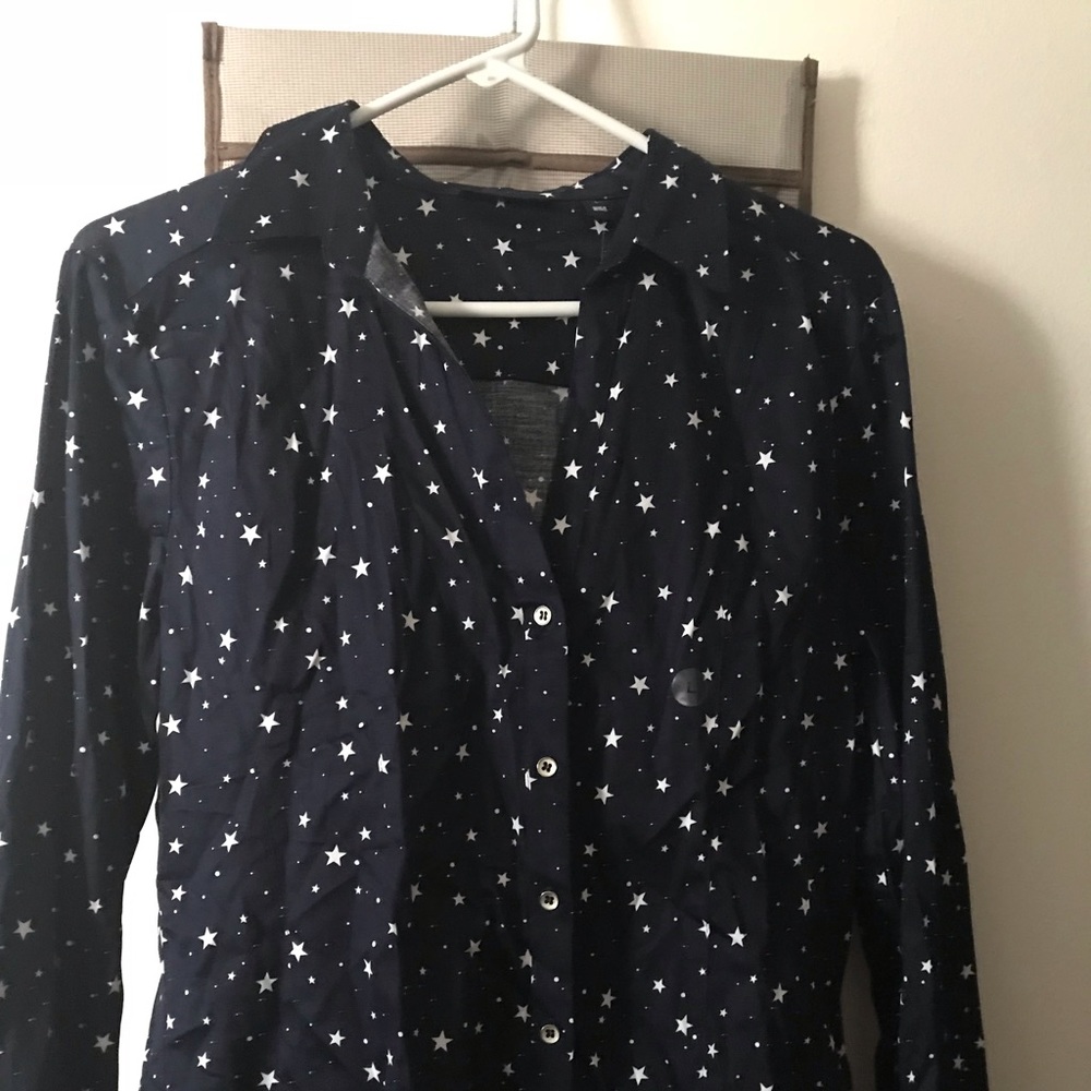 NY & CO Navy Blue Button Down Shirt
